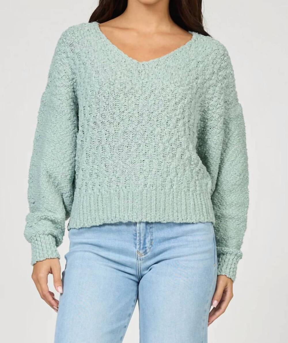 NEW DEAR JOHN DENIM lexi textured sweater in mint